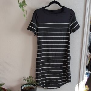 SHEIN Black and White Striped Mini Dress Size 0XL